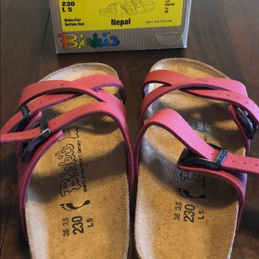 Birkis sandals size 36 buffalo red
